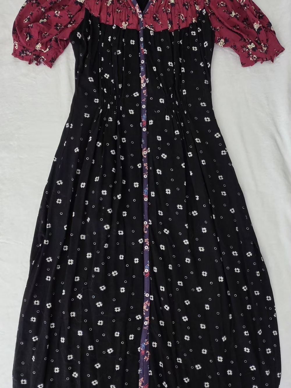 Free People Floral Maxi Dress Black & Red